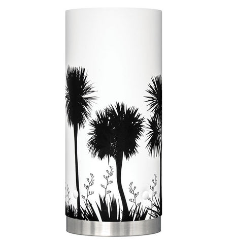 Medium Tī kōuka, Cabbage Tree Table Lamp, Black Silhouette - Zamm Lights