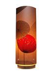 Dandelion Clocks Designer Wallpaper Lamp, Red Colour Way - Zamm Lights