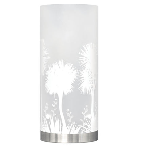 Medium Tī kōuka, Cabbage Tree, Table Lamp, White Silhouette - Zamm Lights