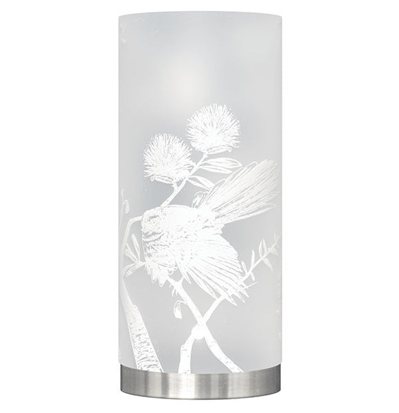 Medium Piwakawaka, Fantail Table Lamp, White Silhouette - Zamm Lights