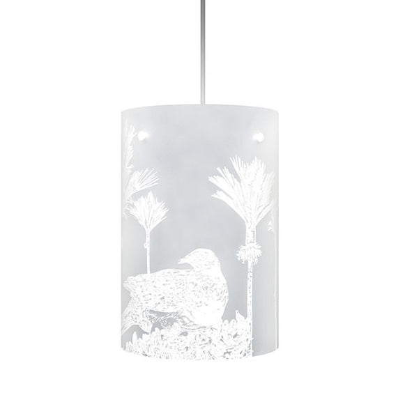 Kererū, Wood Pigeon Shades, White Silhouette - Zamm Lights