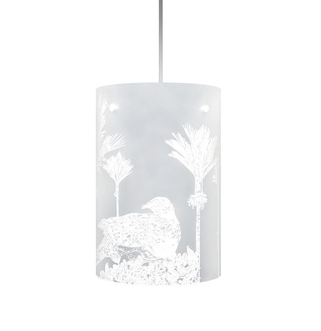 Kererū, Wood Pigeon Shades, White Silhouette - Zamm Lights